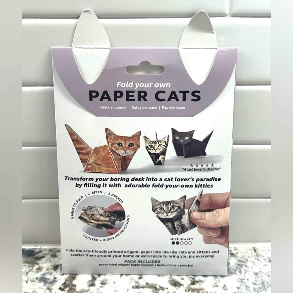 Fold Your Own Paper Cats Origami Kit! 50 Sheets - Multiple Breeds and Sizes! NWT - Picture 3 of 8